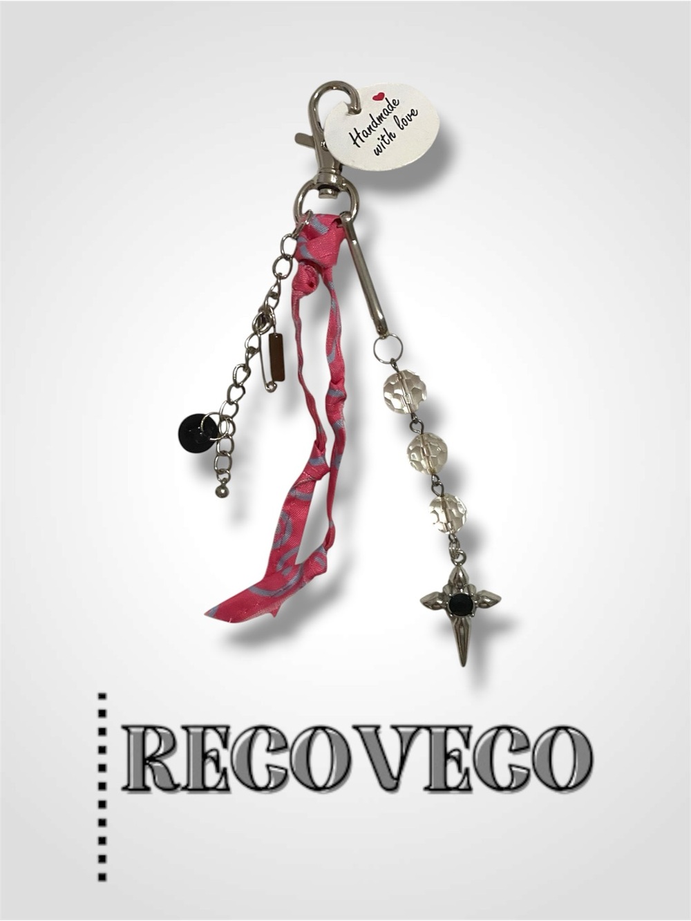 Handmade Upcycled Bag Charm Keychain